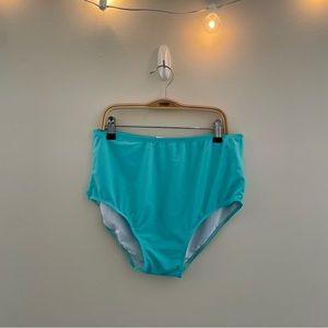 Aqua High Waist Bikini Bottoms